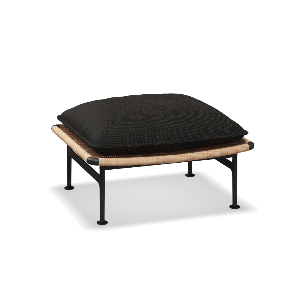 Zenith ottoman — Meteor Wheat met Ravel Sable