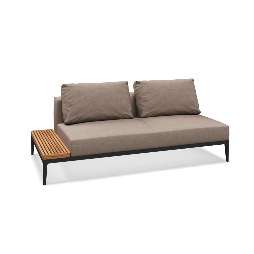 Grid eindelement met tafel teak - Meteor Natural Teak met Willa Silt