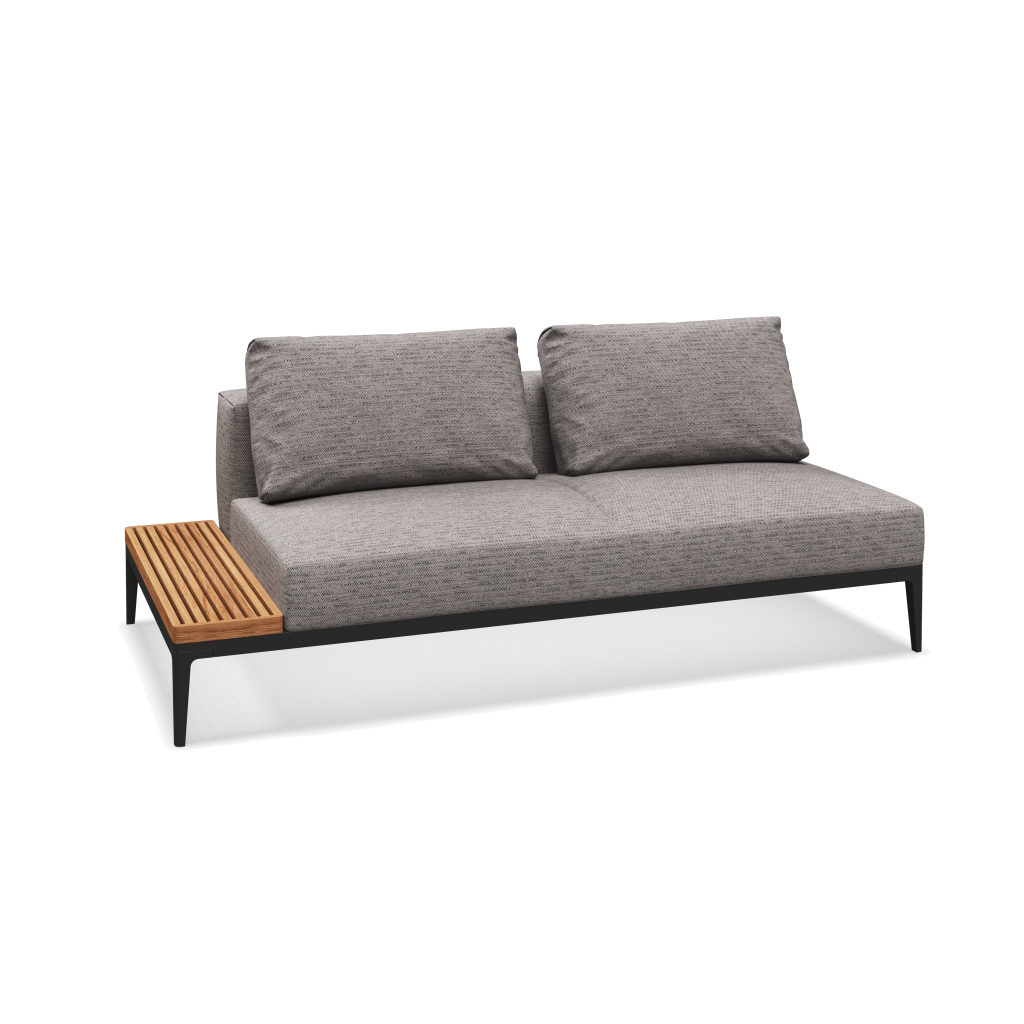 Grid eindelement met tafel teak - Meteor Natural Teak met Zenith Pebble