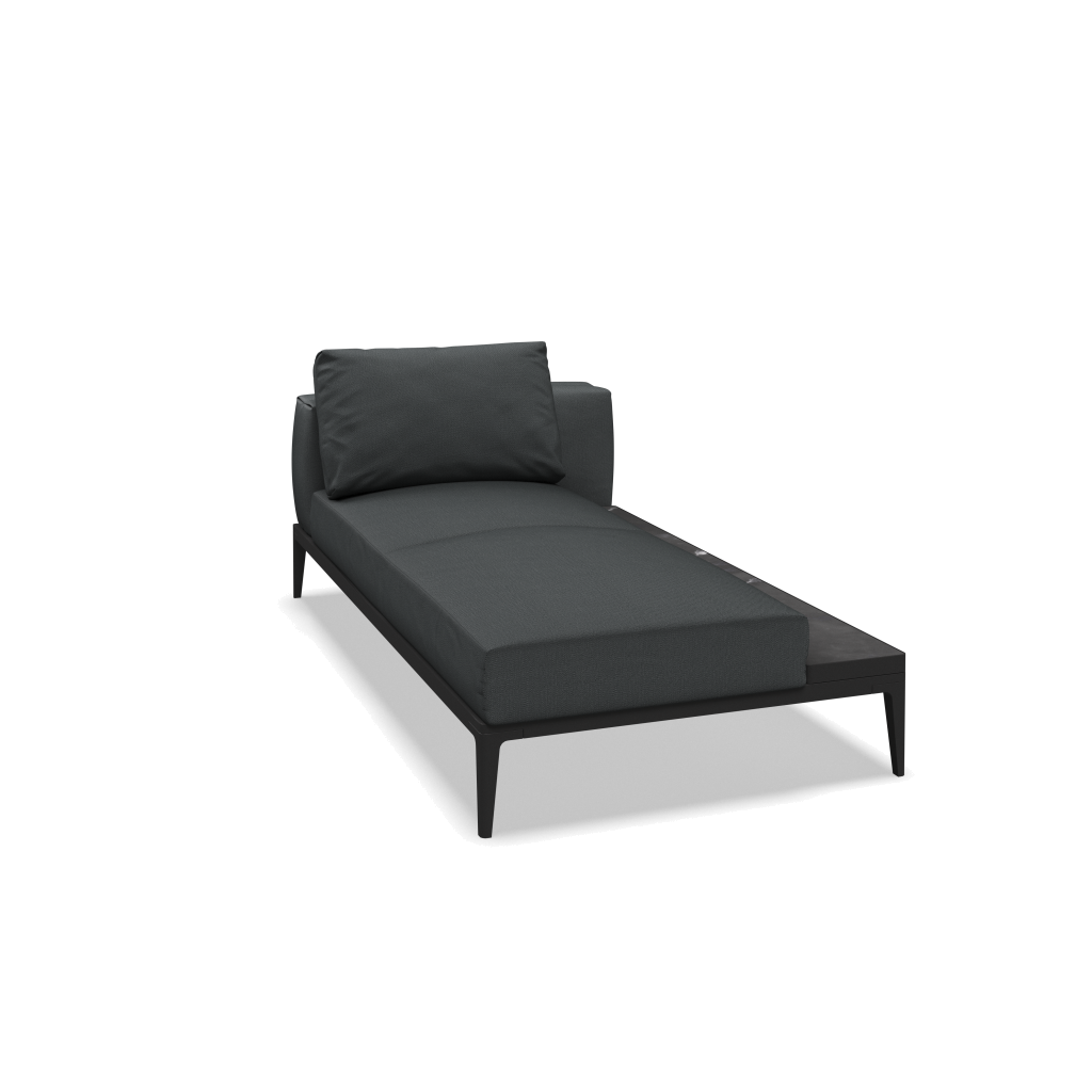 Grid chaise-element keramisch - Meteor Nero met Castillo Shadow