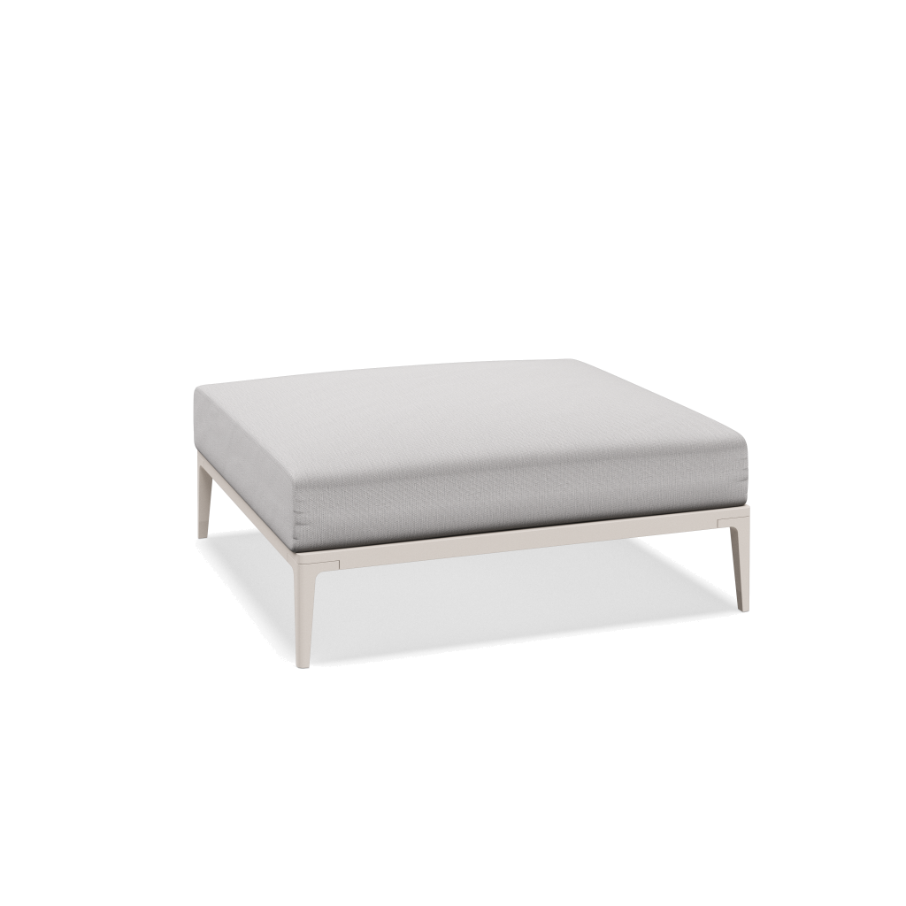 Grid ottoman - Bone met Castillo Dove