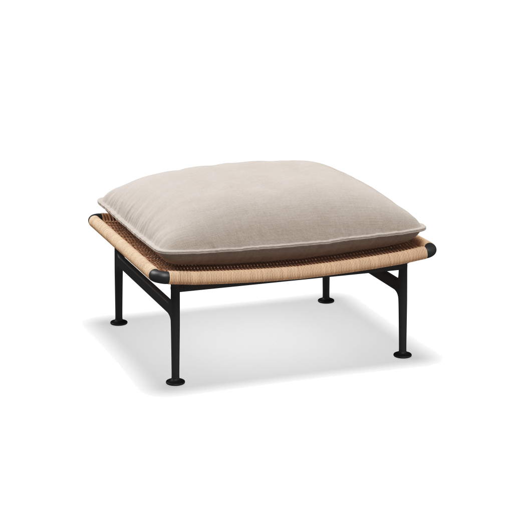 Zenith ottoman — Meteor Wheat met Fife Canvas Grey