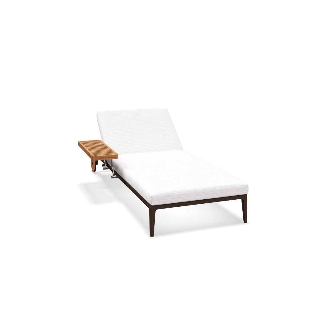 Grid ligbed - Java Natural Teak met Zenith Snow