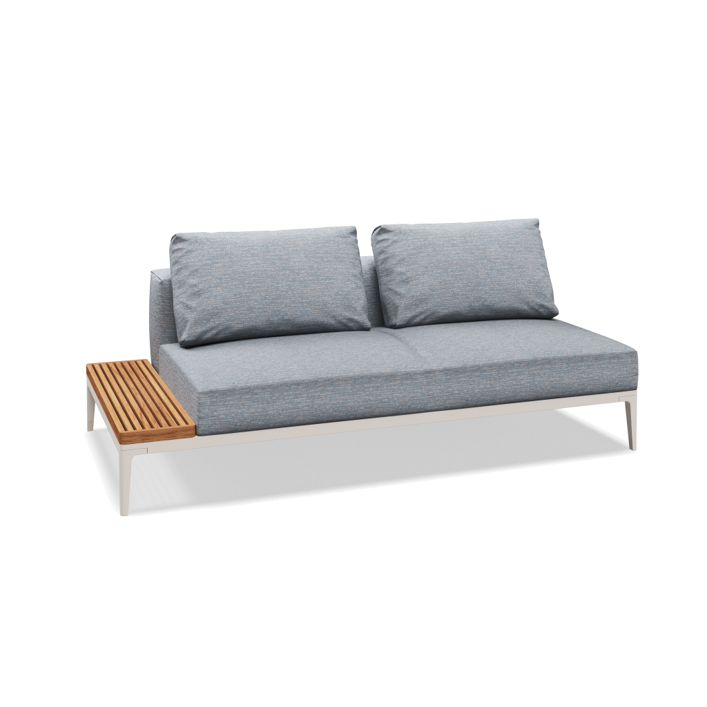 Grid eindelement met tafel teak - Bone Natural Teak met Zenith Sky