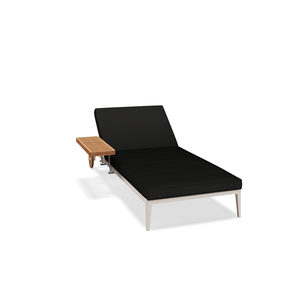 Grid ligbed - Bone Natural Teak met Cameron Anthracite