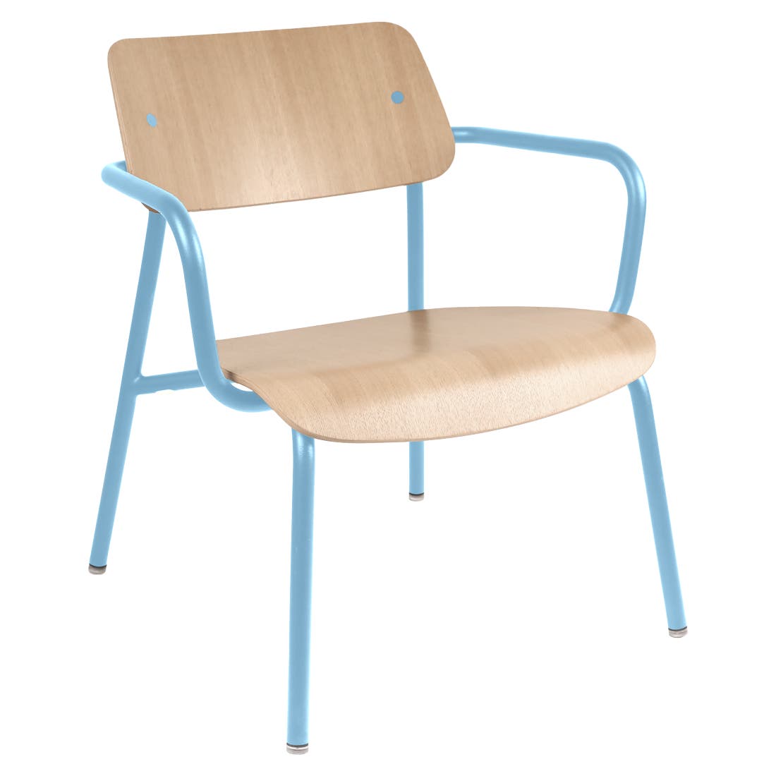 Studie eiken loungefauteuil
