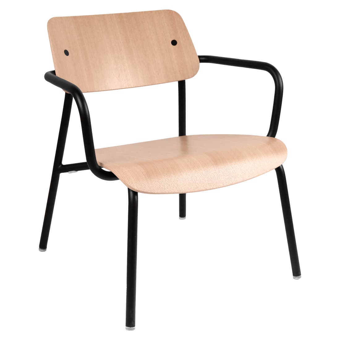 Studie eiken loungefauteuil