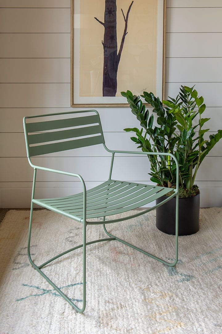 Striking low armchair