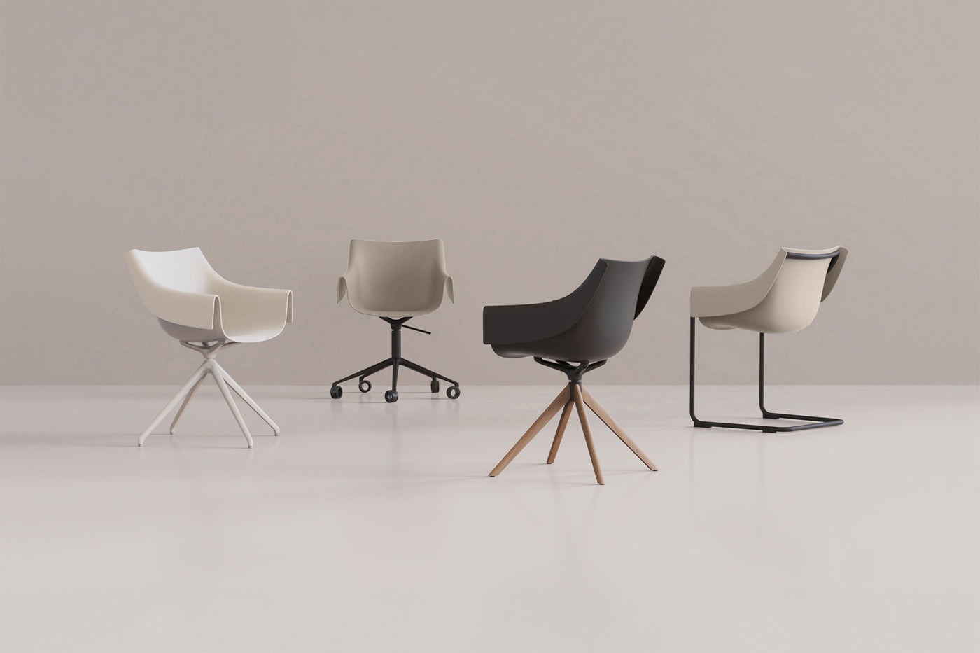 Fauteuil pivotant en bois Vondom Manta