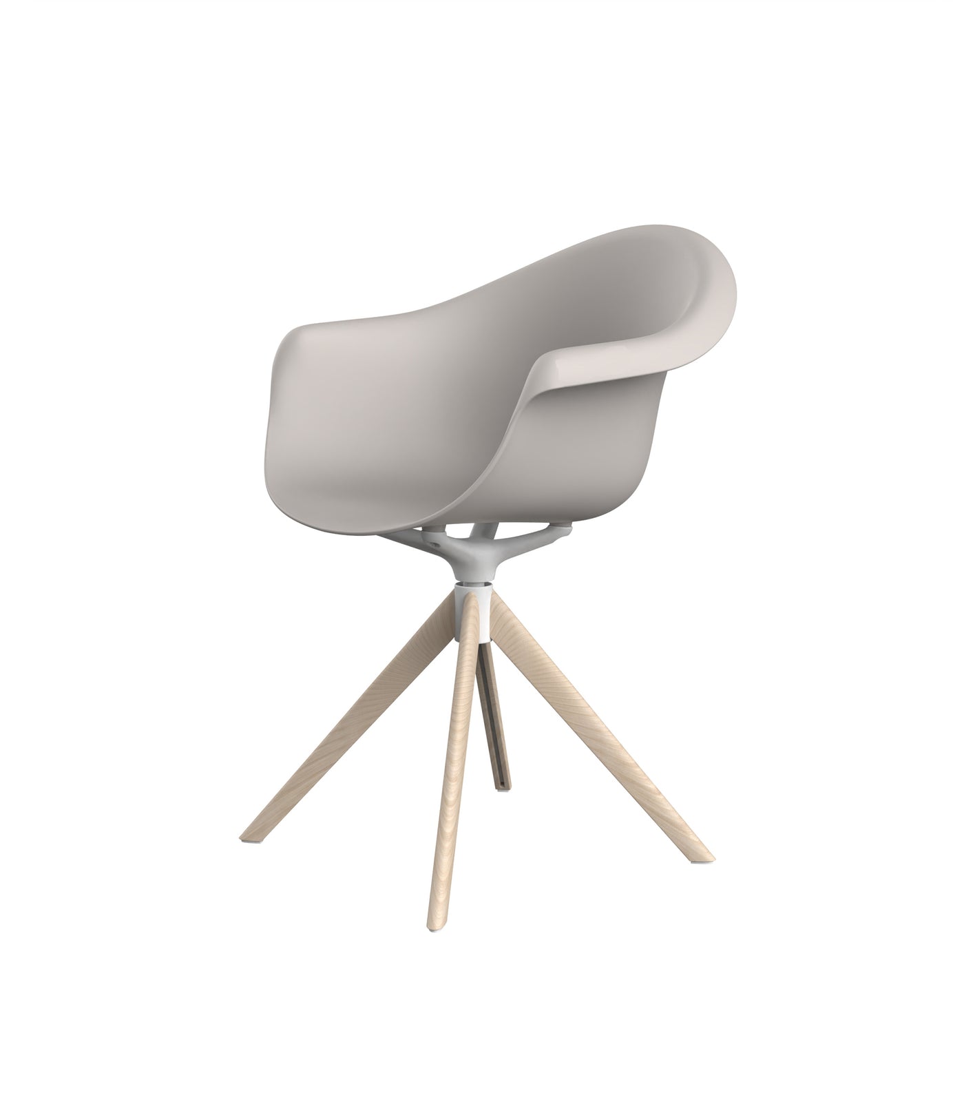 Vondom Incasso Swivel Armchair With Wooden Legs