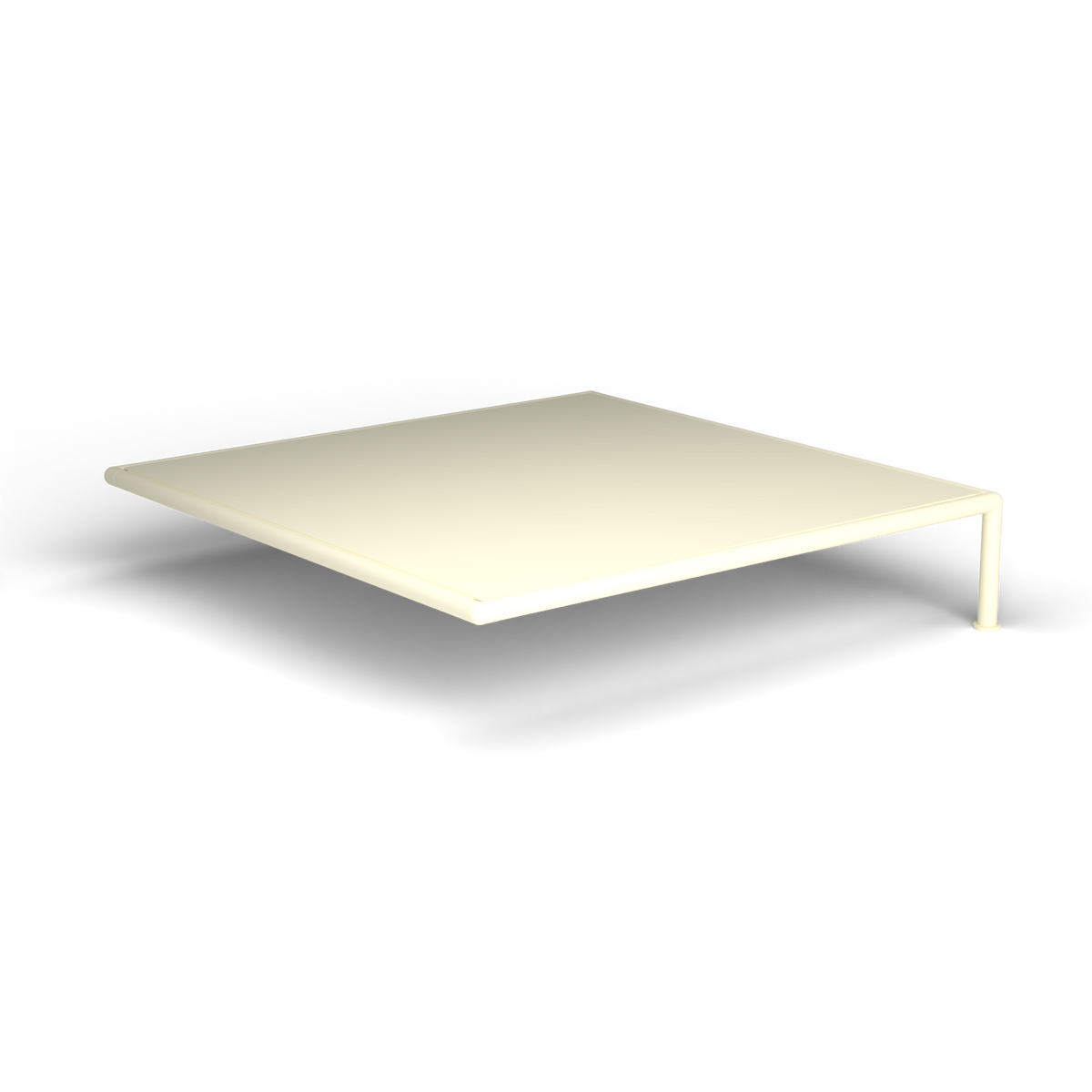Roè Vierkante Zijsalontafel - Butter White