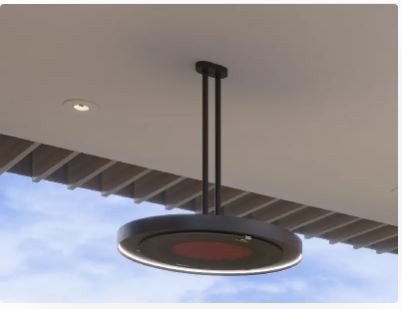 Bromic Eclipse Electric Straight Ceiling Pole