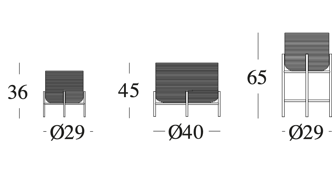 Technische tekening – Ivo Plant Stand Large