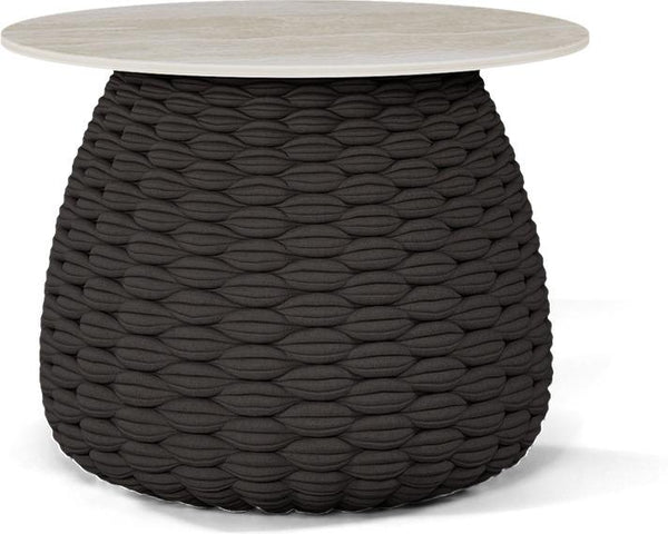 Kobo Lage tafel Ø 60 cm — Coffee Rounded Border