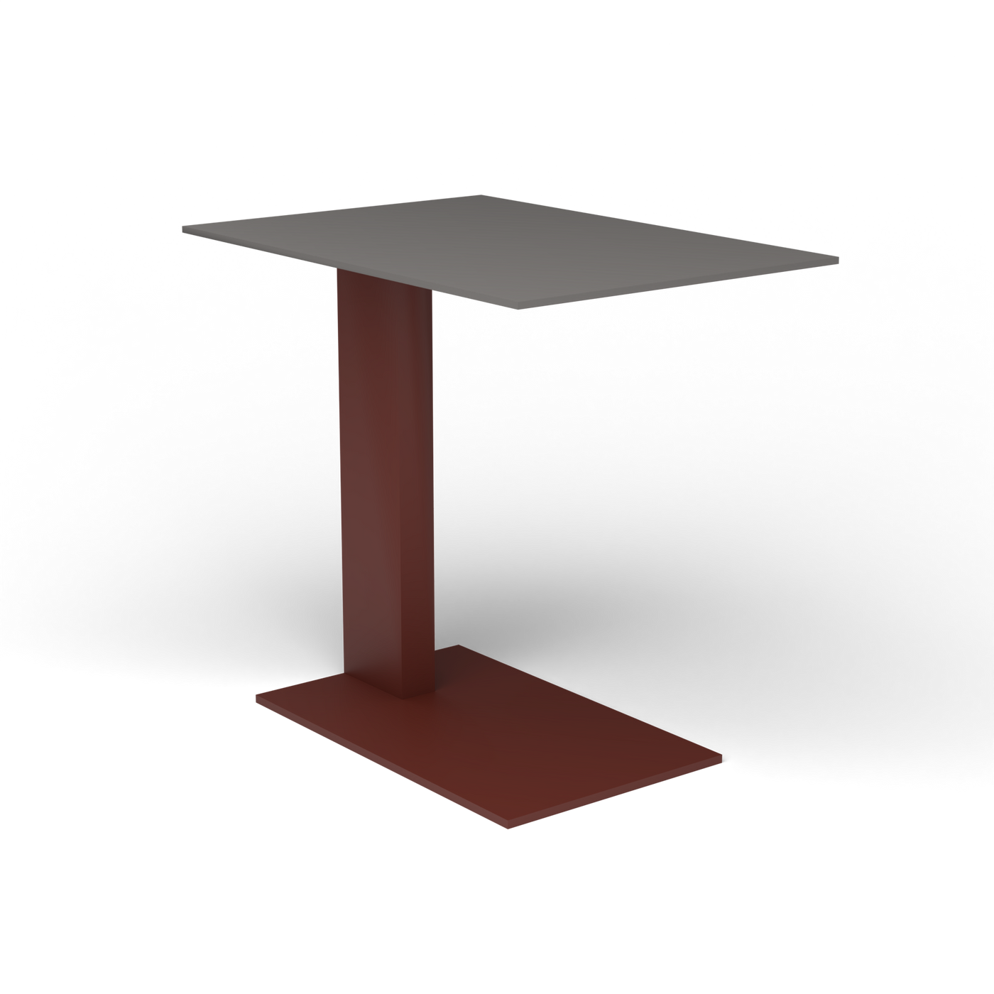 Solaris Evo Bijzettafel - Chestnut Brown, Aluminium speckled Anthracite