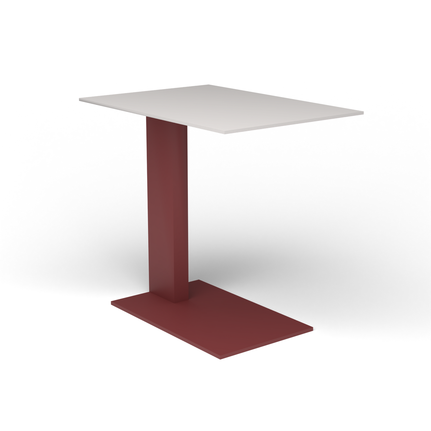 Solaris Evo Bijzettafel - Autumn Red, Aluminium speckled Grey