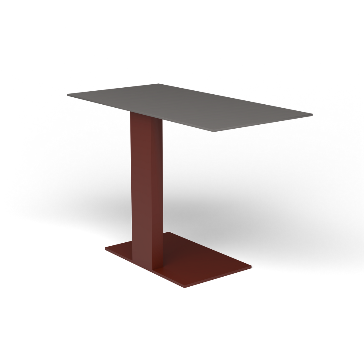 Solaris Evo Bijzettafel - Chestnut Brown, Aluminium speckled Anthracite