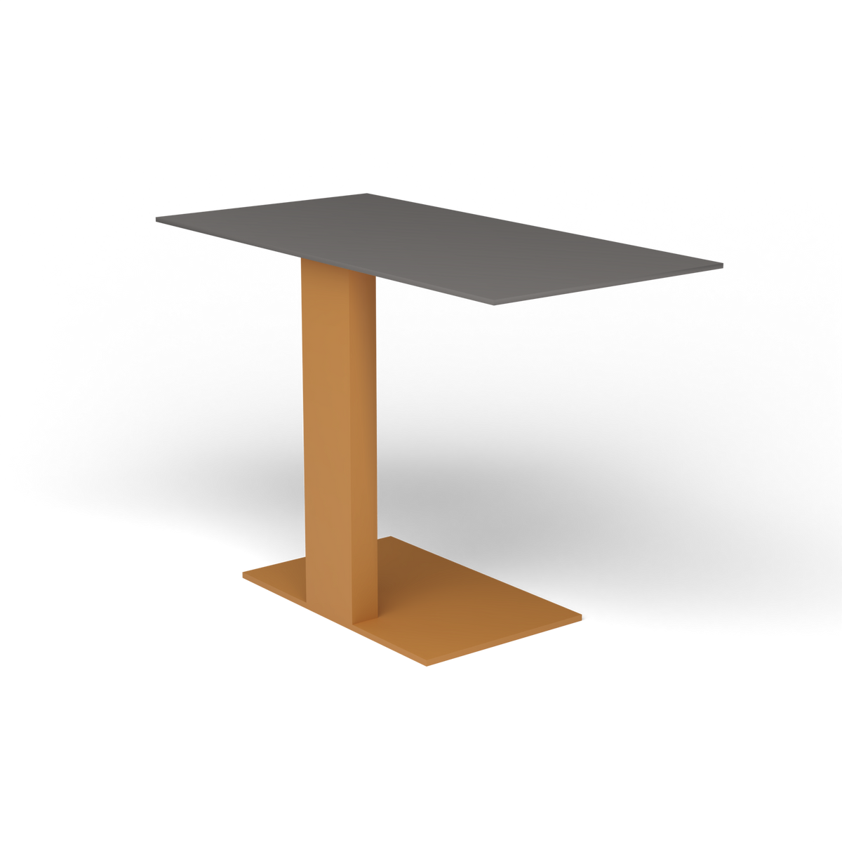 Solaris Evo Bijzettafel - Mustard Yellow, Aluminium speckled Anthracite