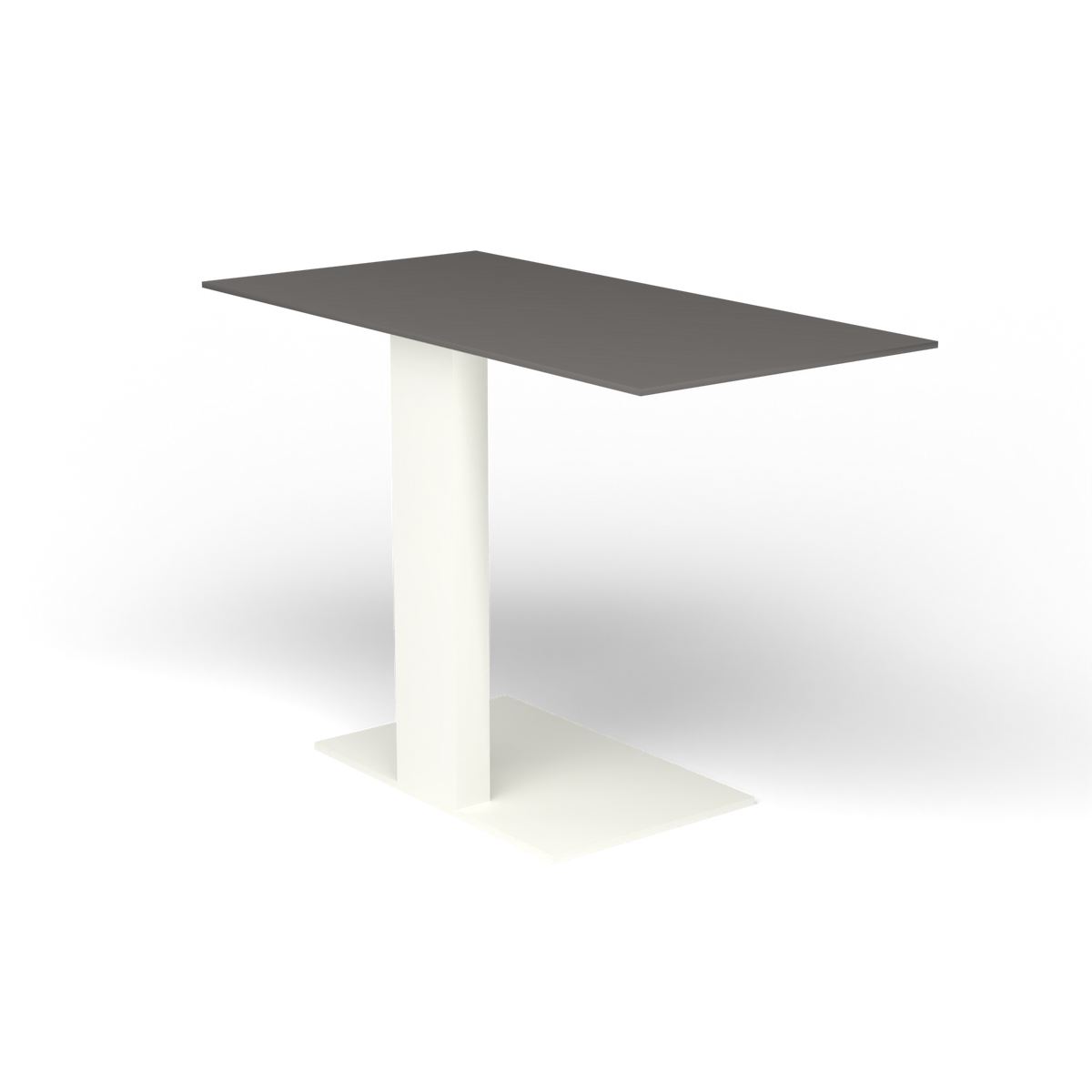 Solaris Evo Bijzettafel - White, Aluminium speckled Anthracite