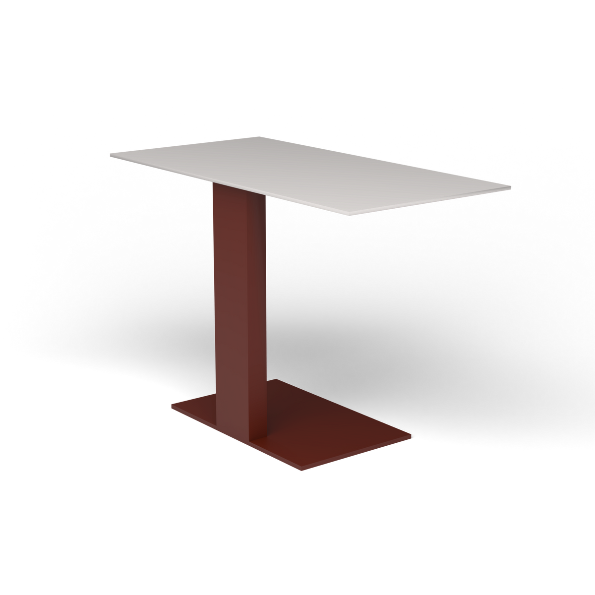 Solaris Evo Bijzettafel - Chestnut Brown, Aluminium speckled Grey