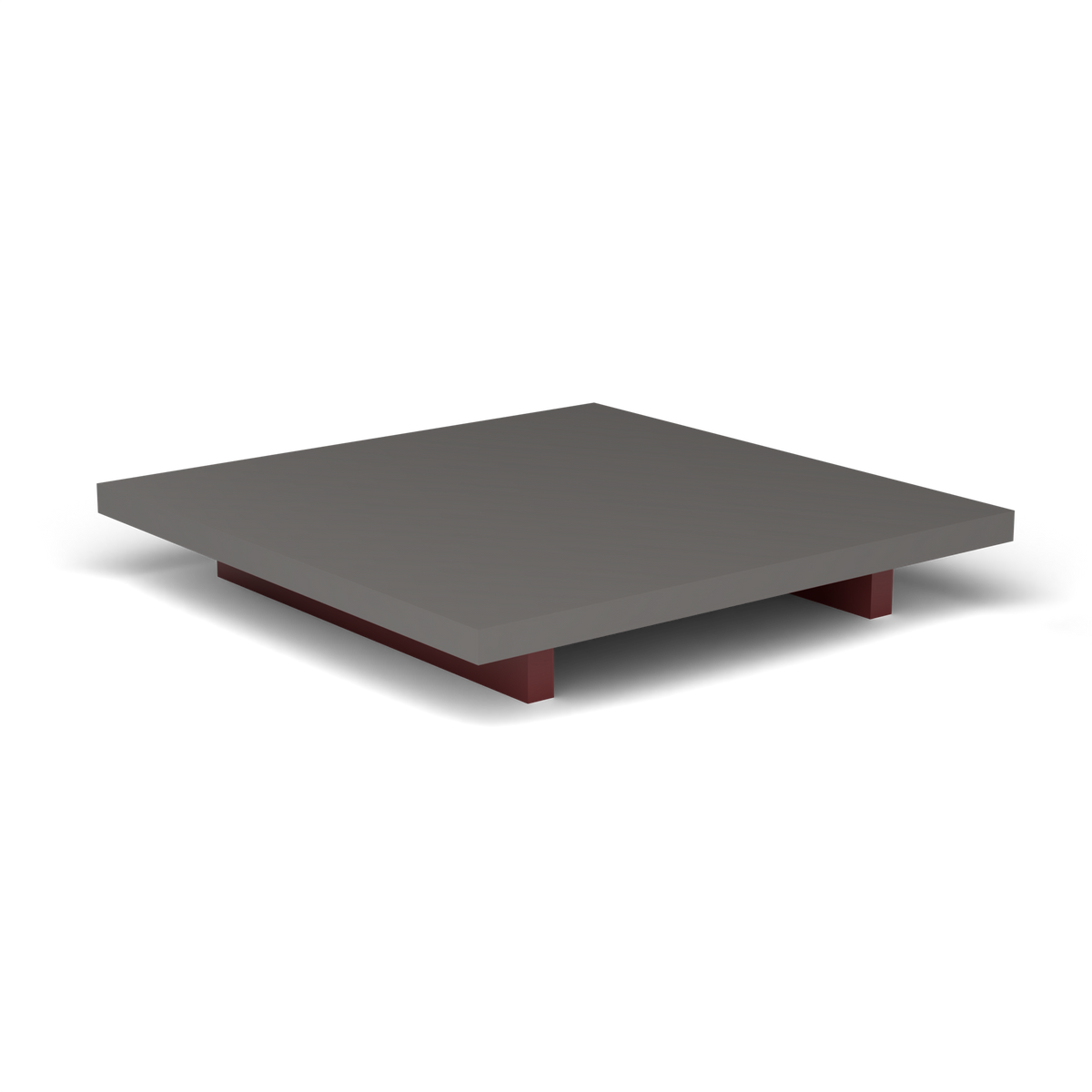 Solaris Evo Vierkante Salontafel - Autumn Red, Aluminium speckled Anthracite