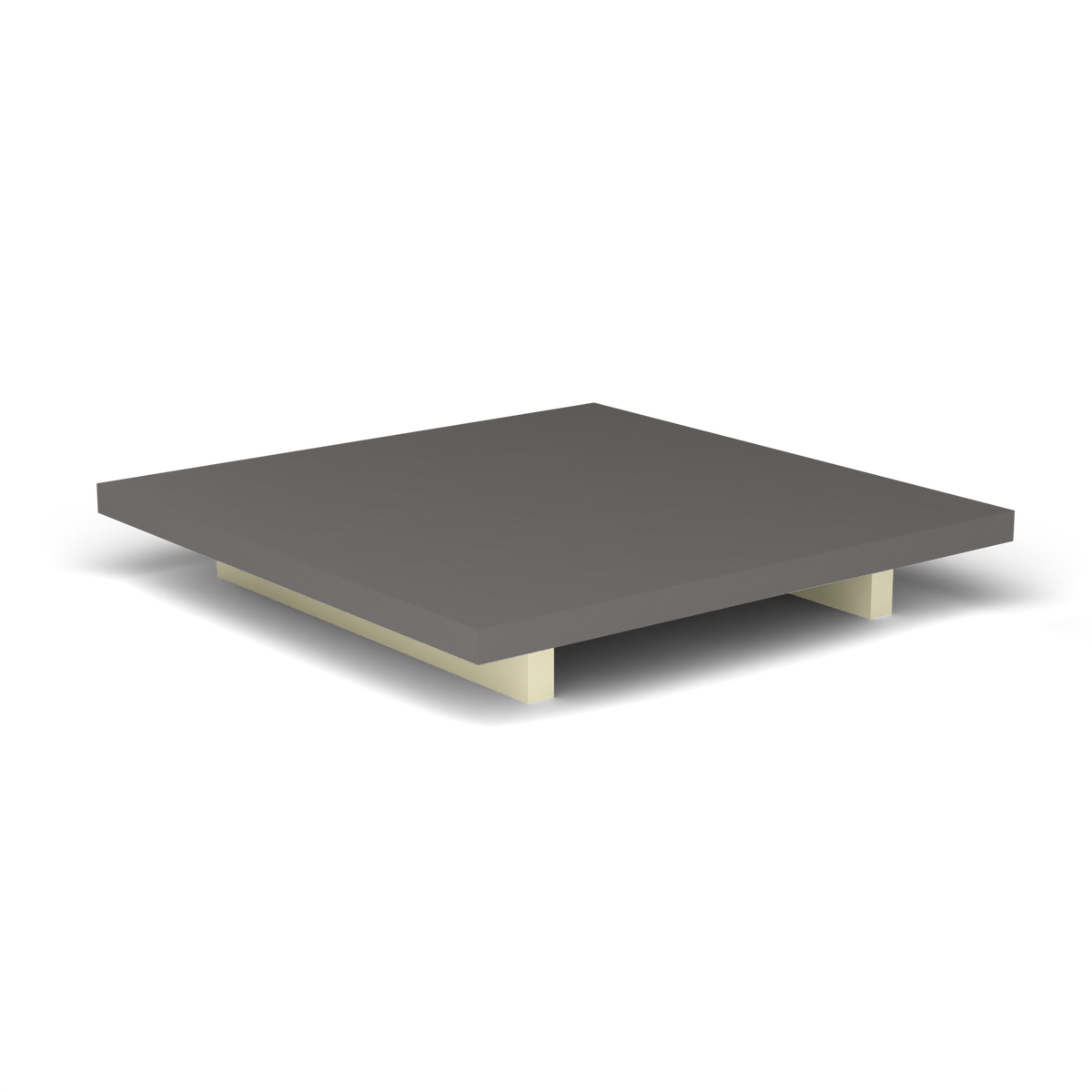 Solaris Evo Vierkante Salontafel - Butter White, Aluminium speckled Anthracite
