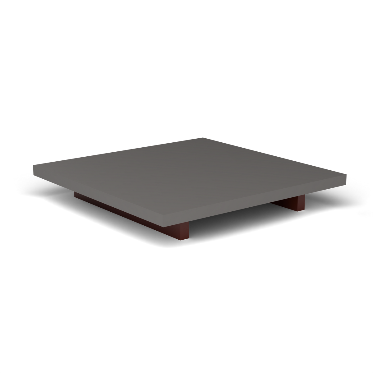 Solaris Evo Vierkante Salontafel - Chestnut Brown, Aluminium speckled Anthracite