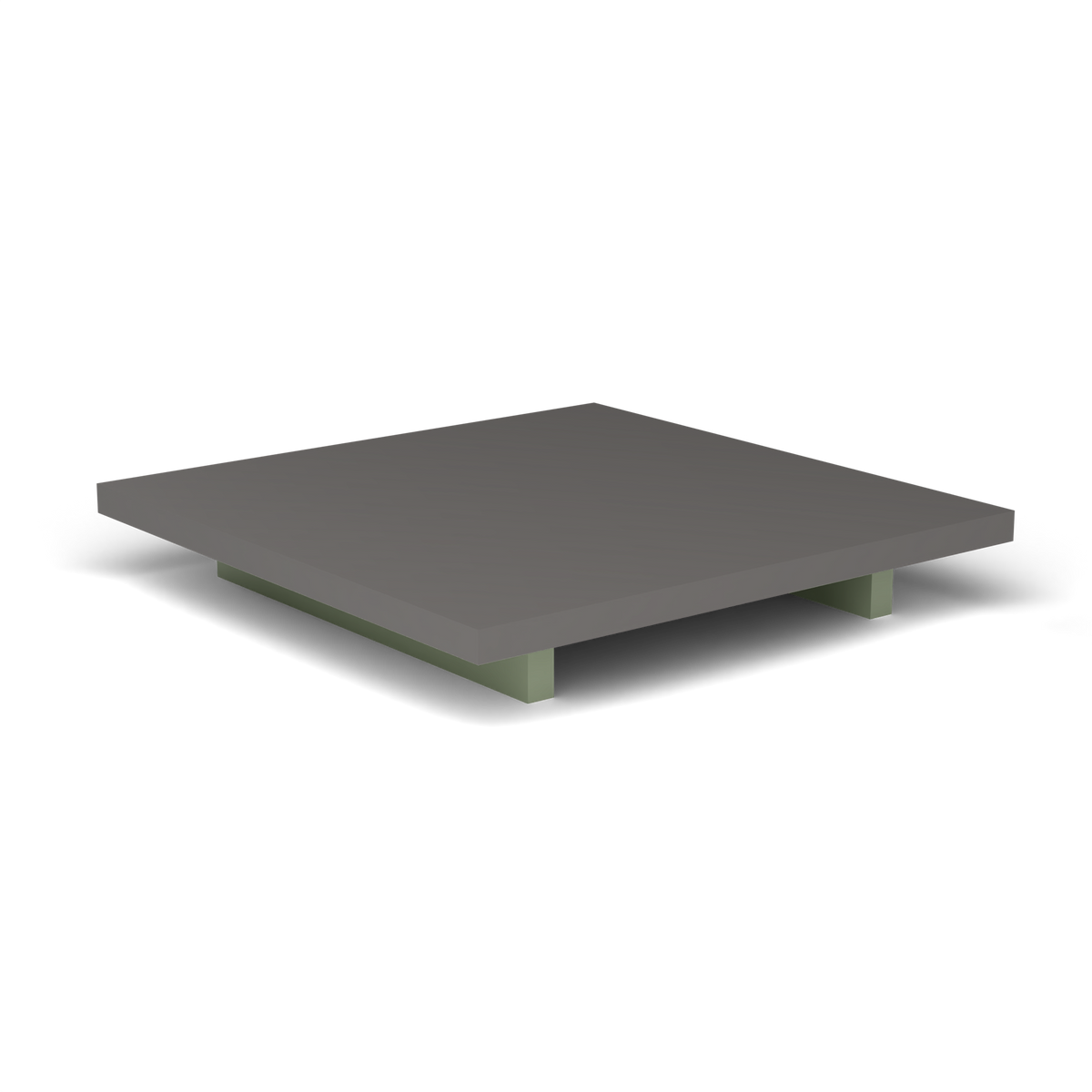 Solaris Evo Vierkante Salontafel - Green Tea, Aluminium speckled Anthracite