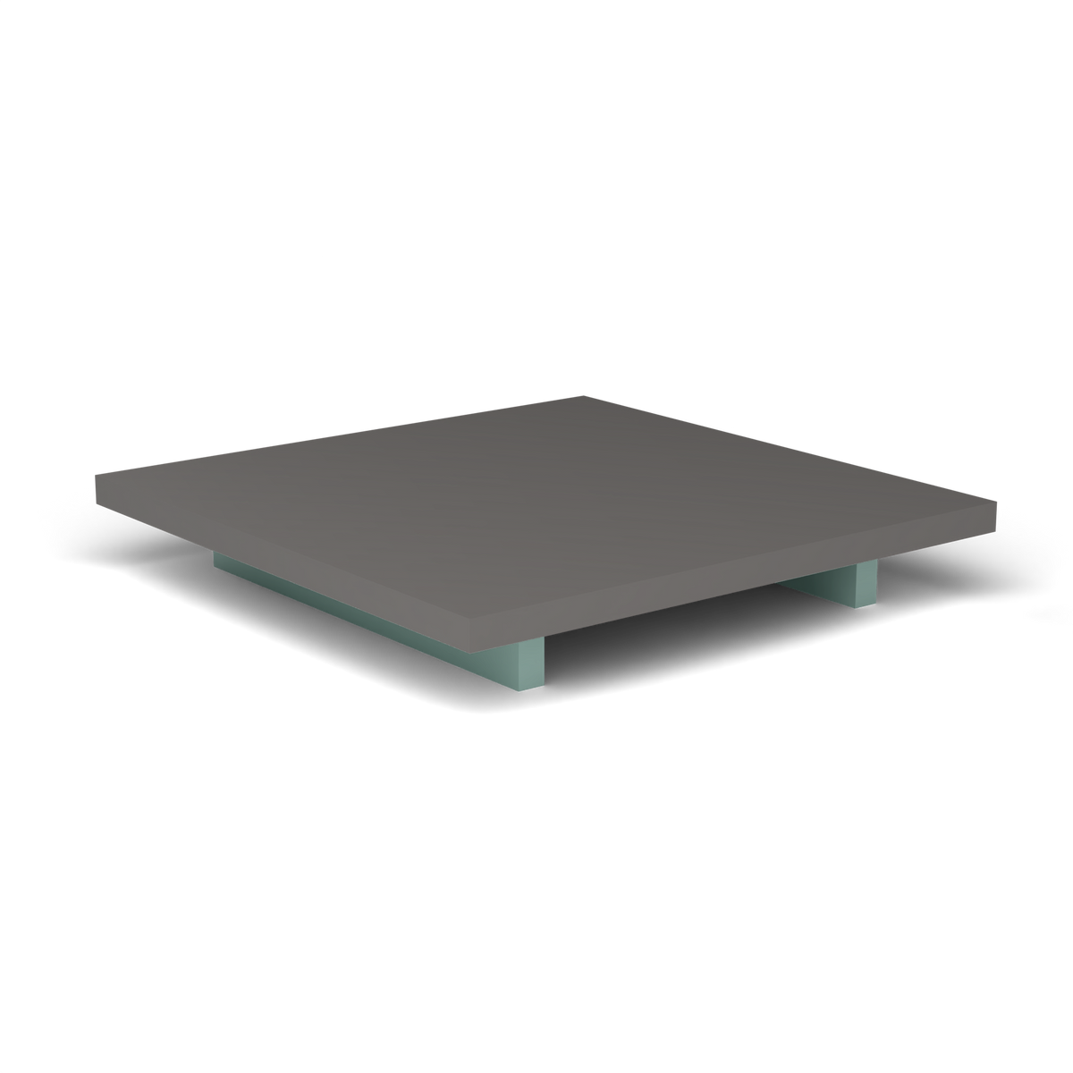 Solaris Evo Vierkante Salontafel - Light Blue, Aluminium speckled Anthracite