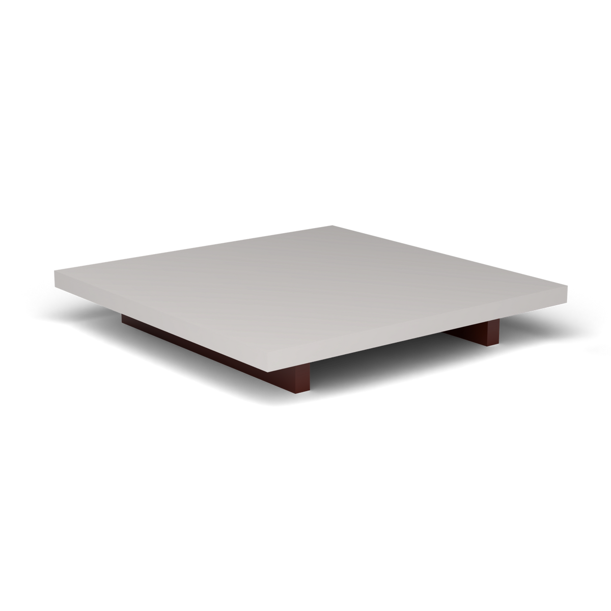 Solaris Evo Vierkante Salontafel - Chestnut Brown, Aluminium speckled Grey