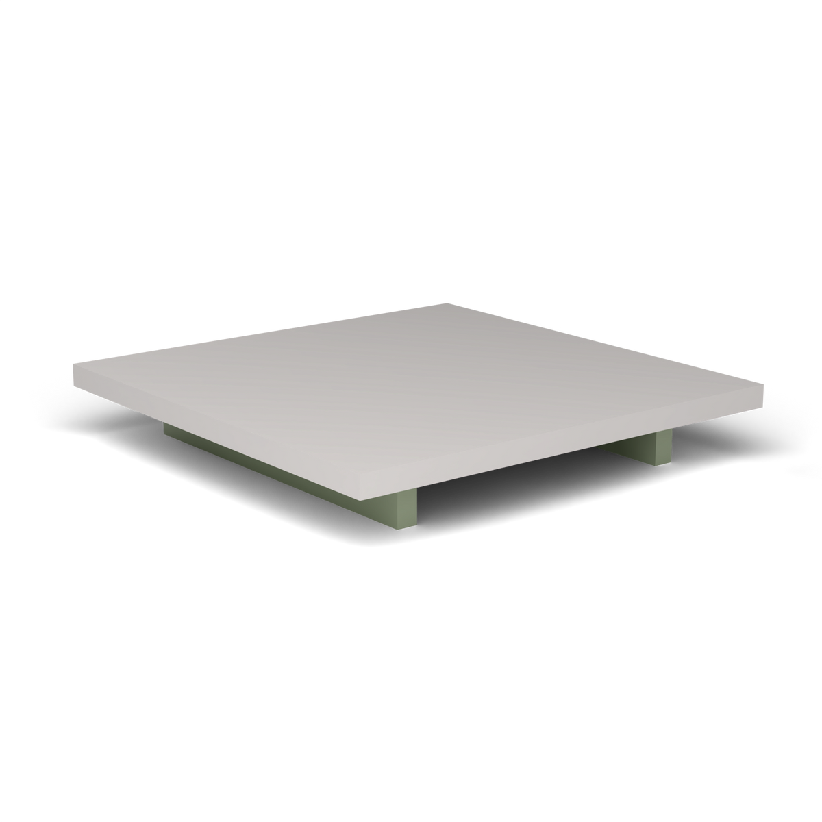 Solaris Evo Vierkante Salontafel - Green Tea, Aluminium speckled Grey