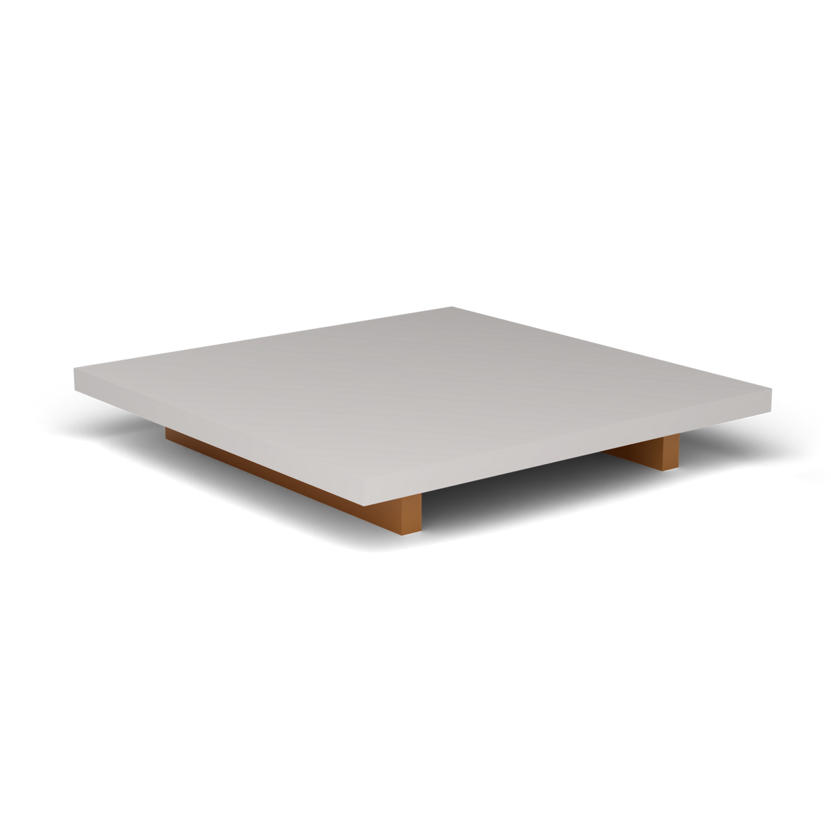 Solaris Evo Vierkante Salontafel - Mustard Yellow, Aluminium speckled Grey