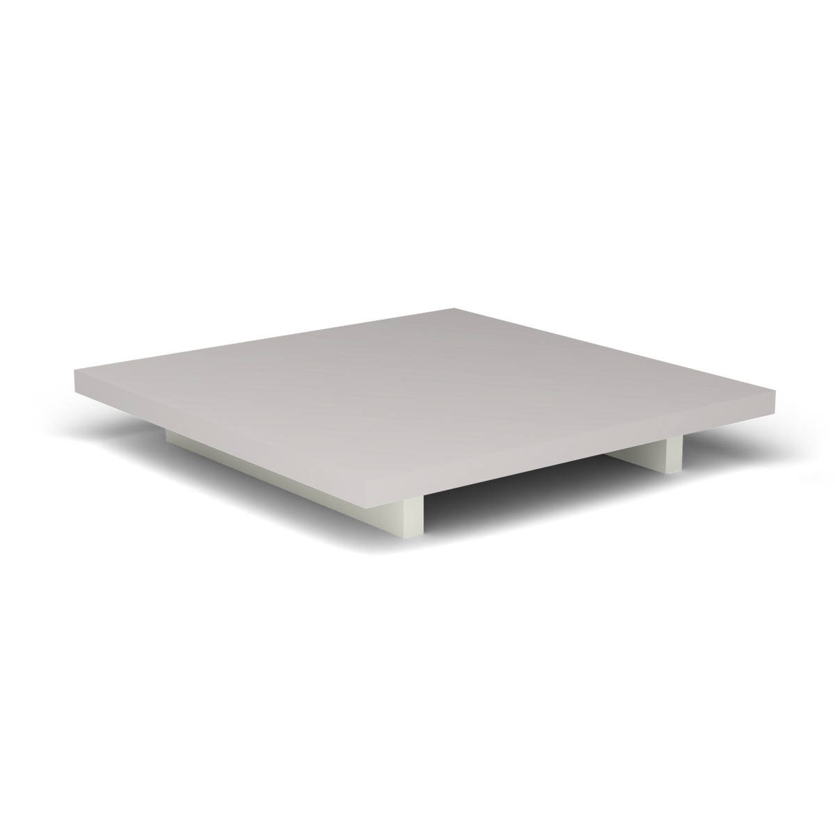 Solaris Evo Vierkante Salontafel - White, Aluminium speckled Grey