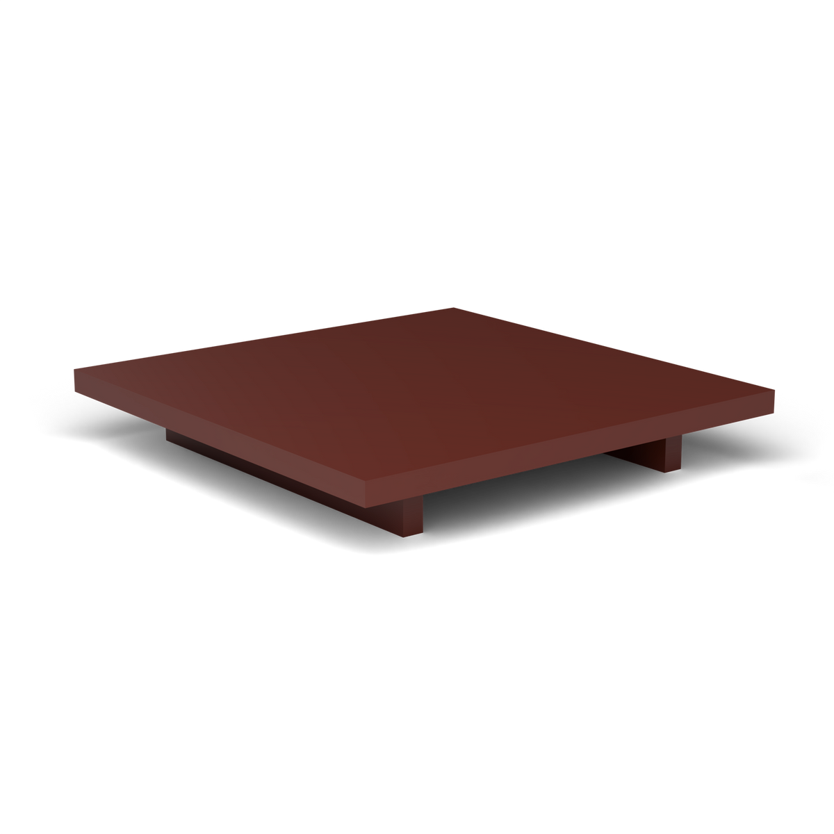 Solaris Evo Vierkante Salontafel - Chestnut Brown, Gelakt aluminium (volgt onderstelkleur)