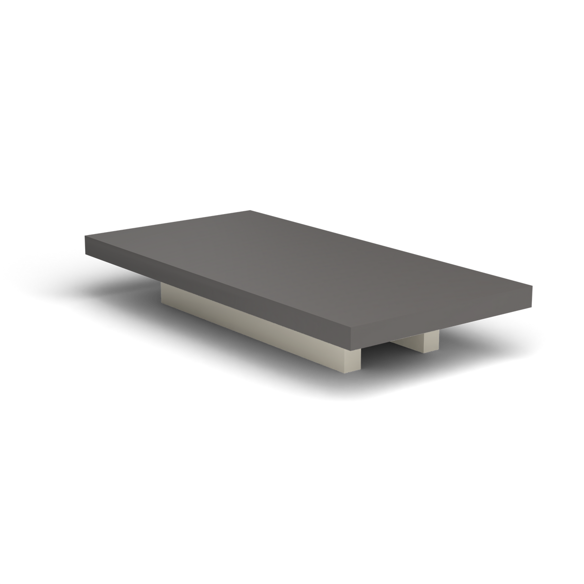 Solaris Evo Rechthoekige Salontafel - Antique White, Aluminium speckled Anthracite