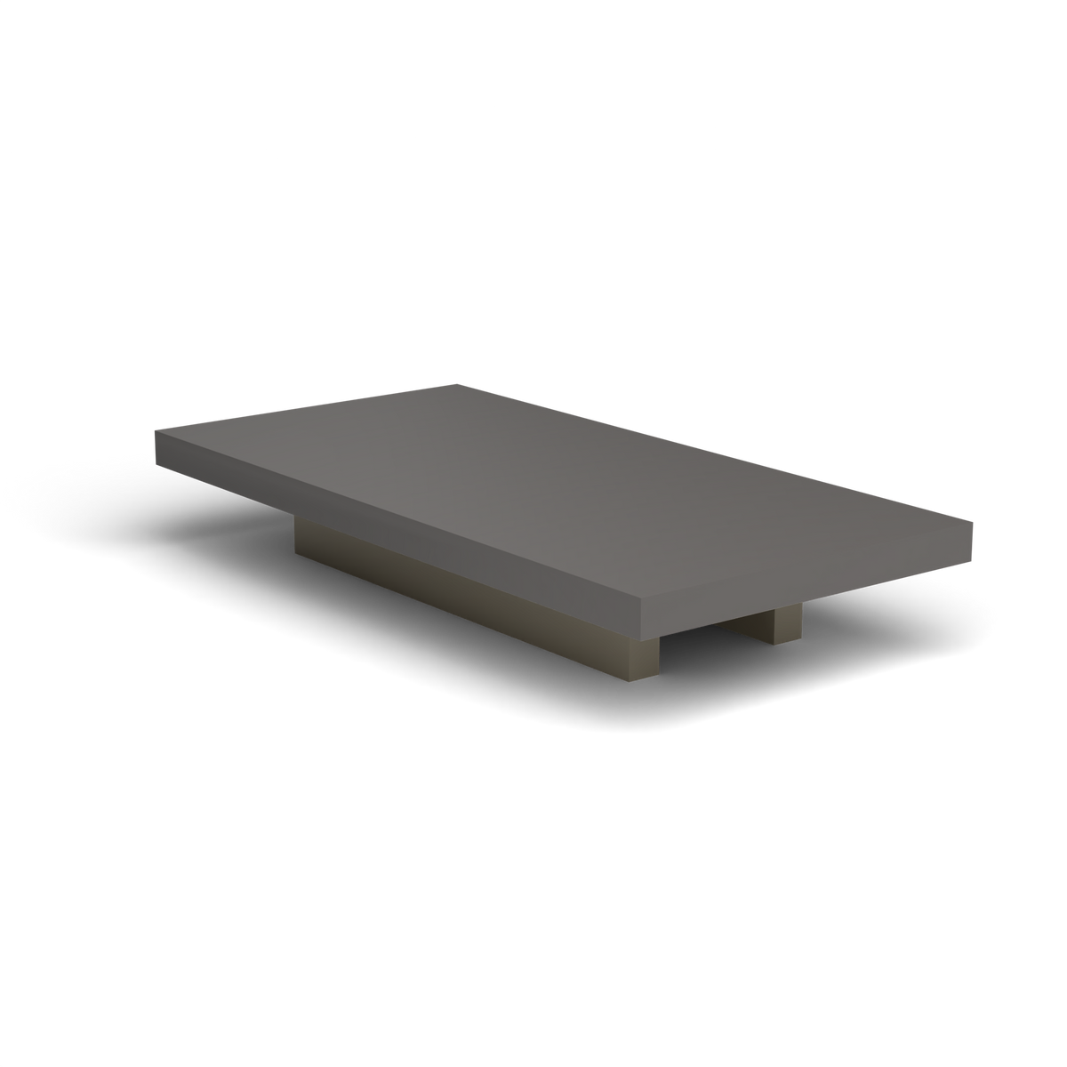 Solaris Evo Rechthoekige Salontafel - Pearly Gold, Aluminium speckled Anthracite