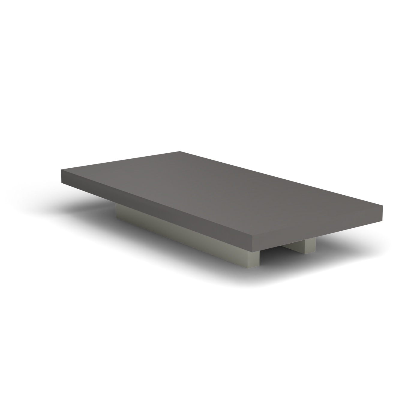 Solaris Evo Rechthoekige Salontafel - Powder Grey, Aluminium speckled Anthracite