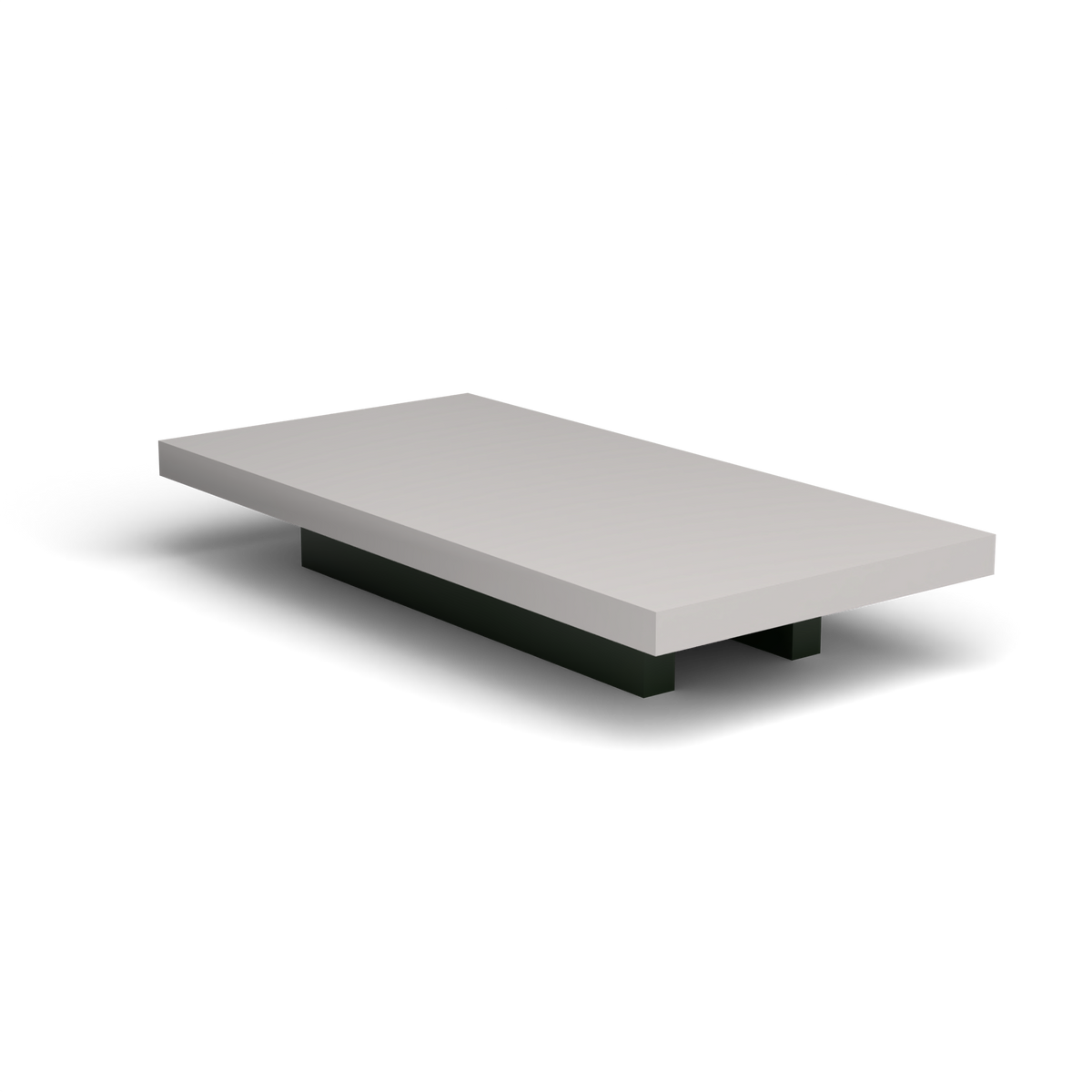 Solaris Evo Rechthoekige Salontafel - Bottle Green, Aluminium speckled Grey