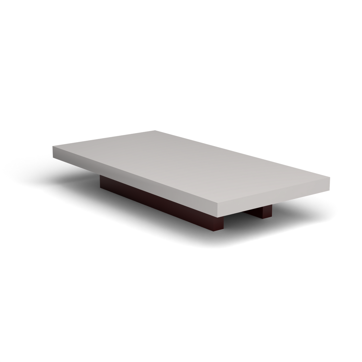 Solaris Evo Rechthoekige Salontafel - Chestnut Brown, Aluminium speckled Grey