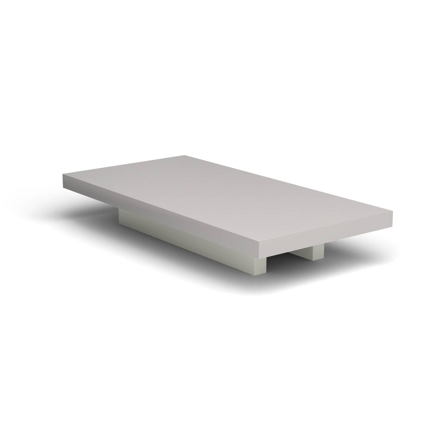 Solaris Evo Rechthoekige Salontafel - White, Aluminium speckled Grey