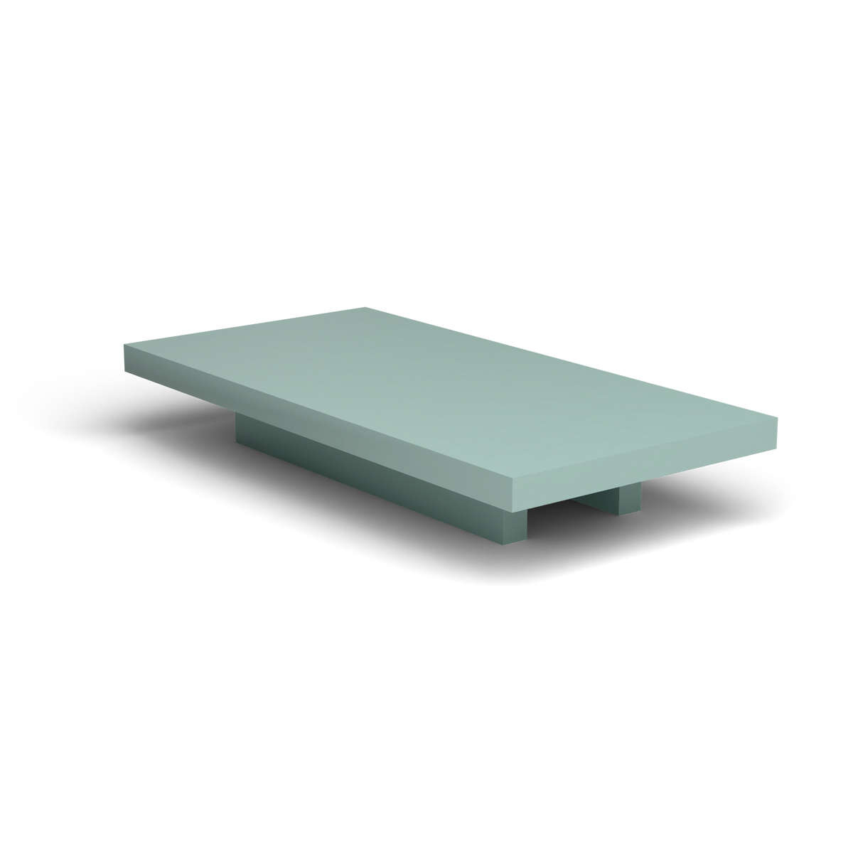 Solaris Evo Rechthoekige Salontafel - Light Blue, Gelakt aluminium (volgt onderstelkleur)