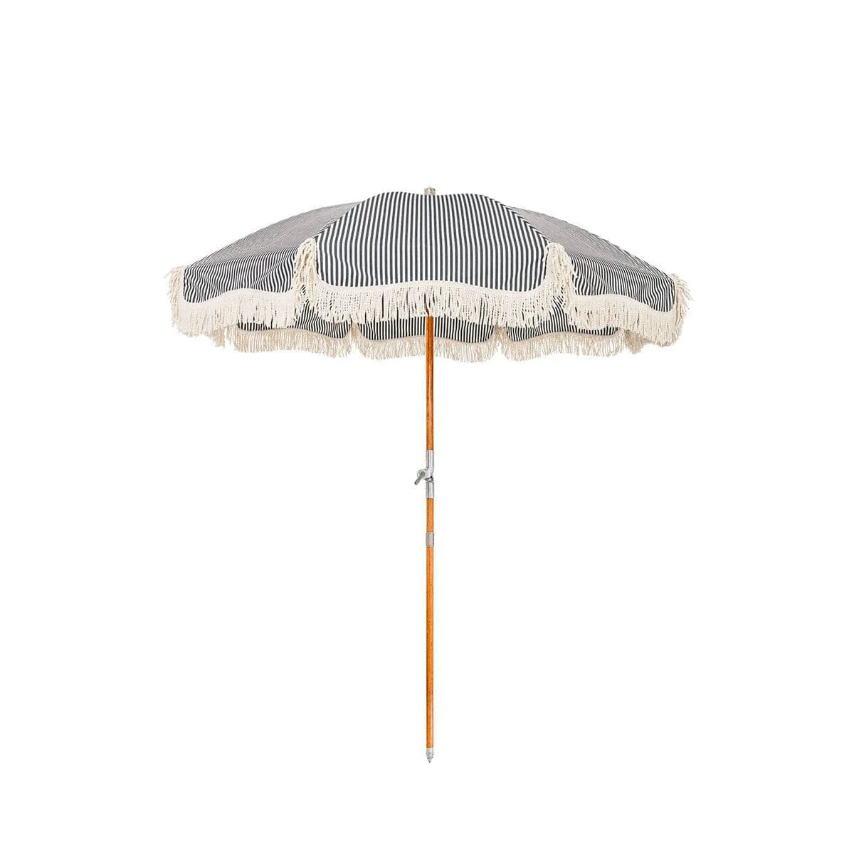 Lauren's Navy Stripe Premium Beach Umbrella
