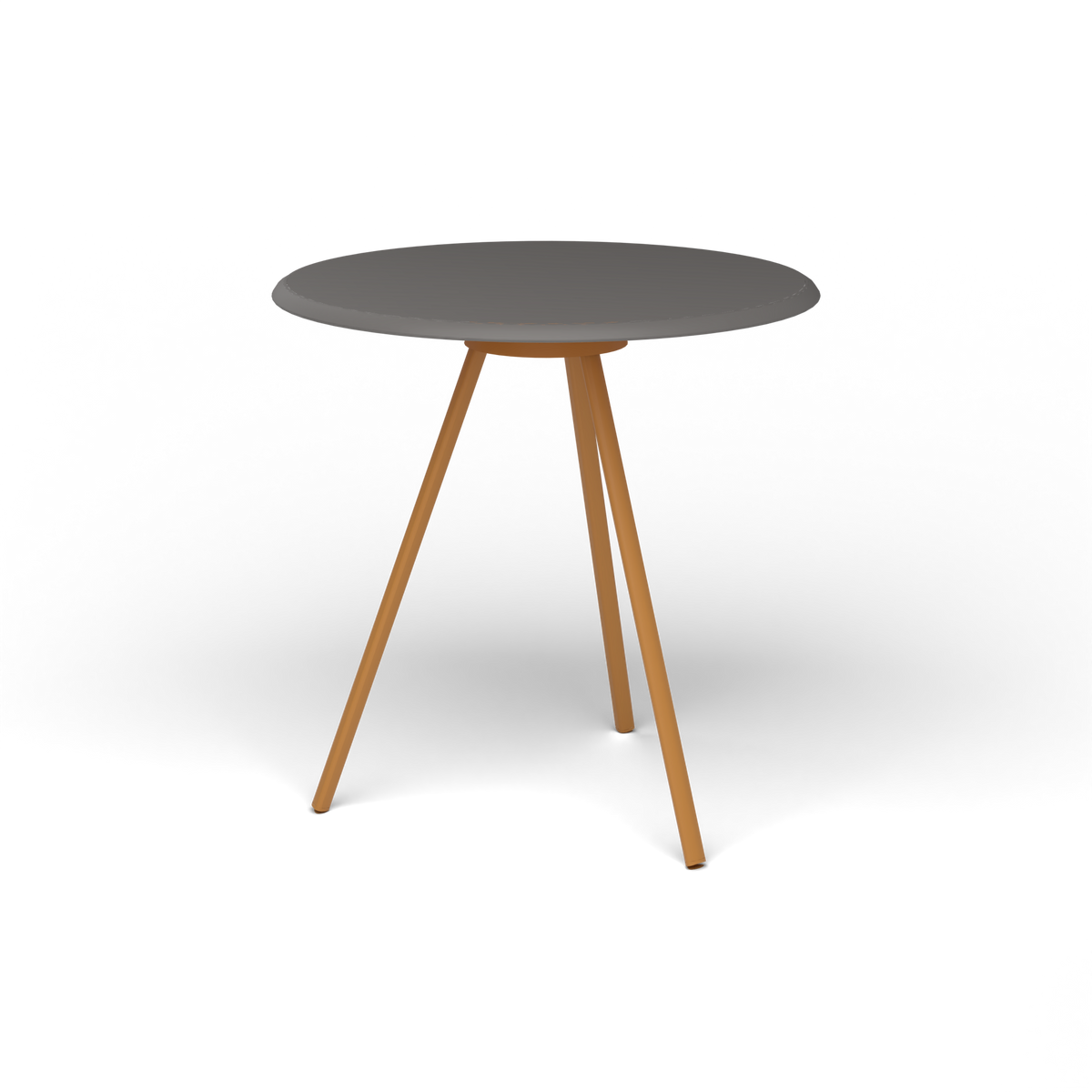 Zebra Tafel - Rond Ø 72 cm, speckled Anthracite, Mustard Yellow