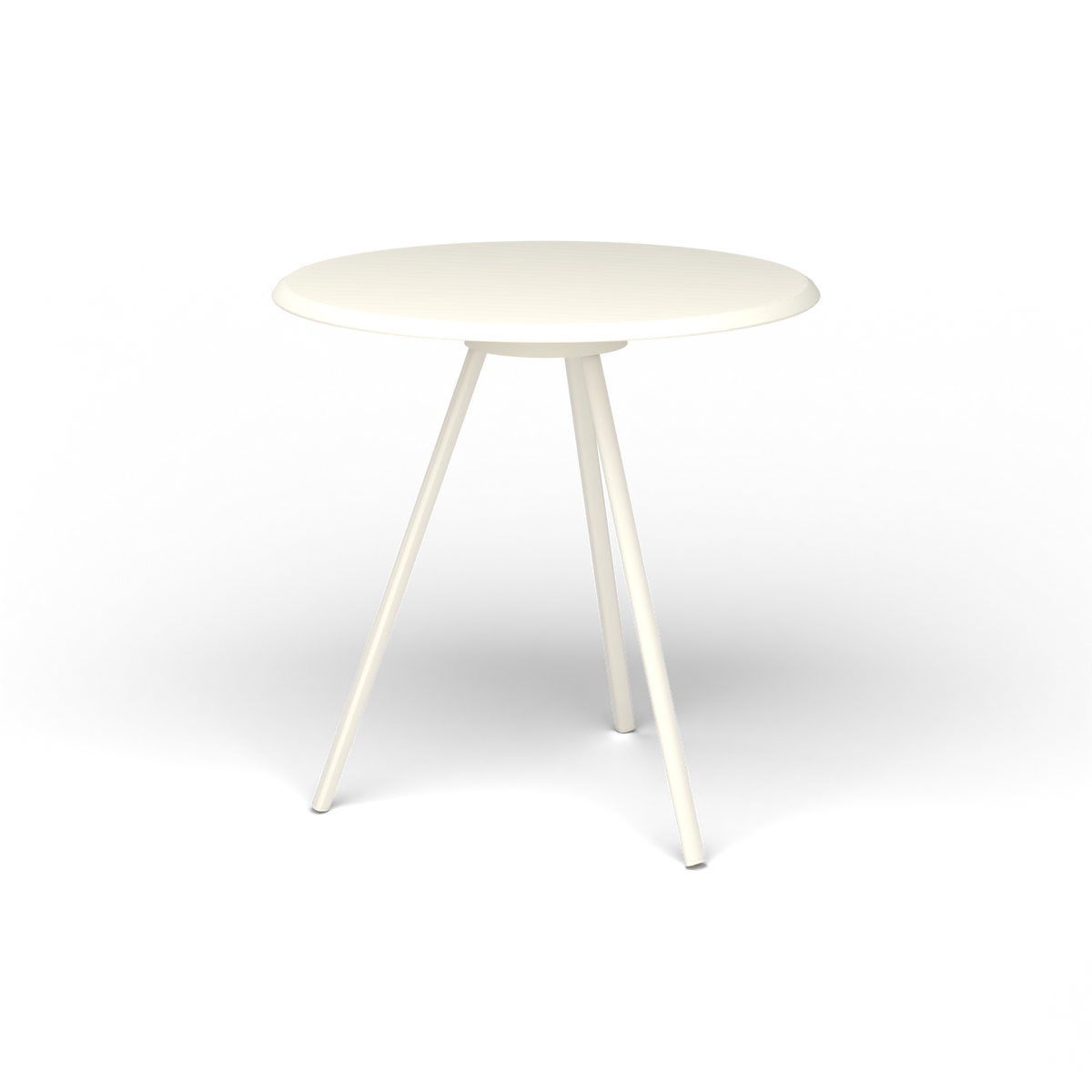 Zebra Tafel - Rond Ø 72 cm, gelakt aluminium, Antique White