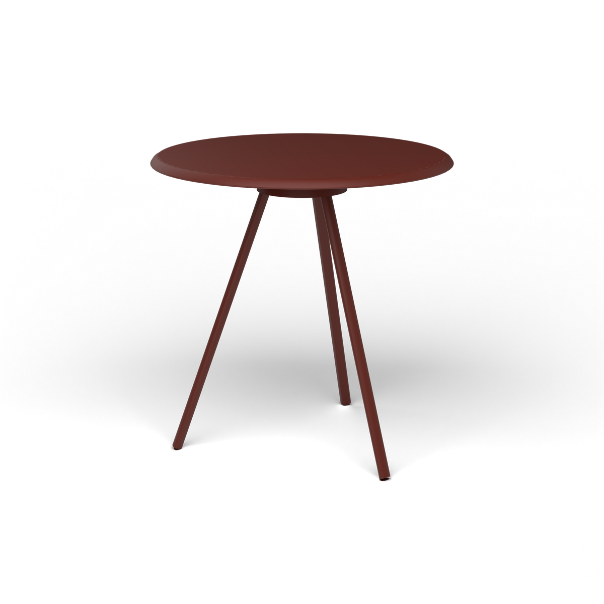 Zebra Tafel - Rond Ø 72 cm, gelakt aluminium, Chestnut Brown