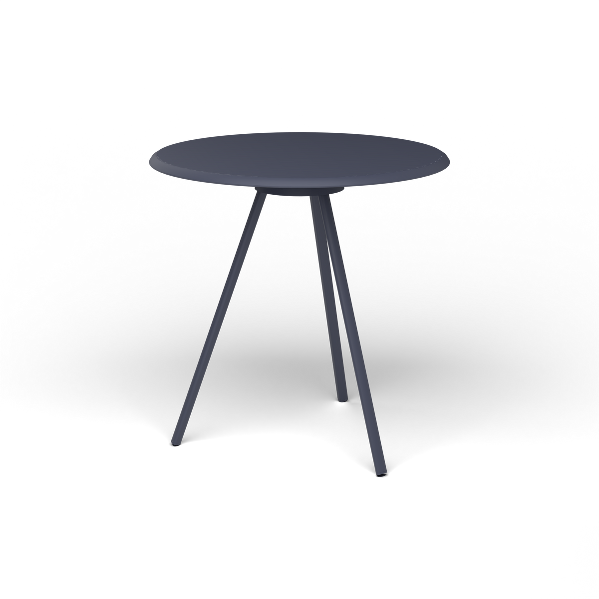 Zebra Tafel - Rond Ø 72 cm, gelakt aluminium, Grey Blue