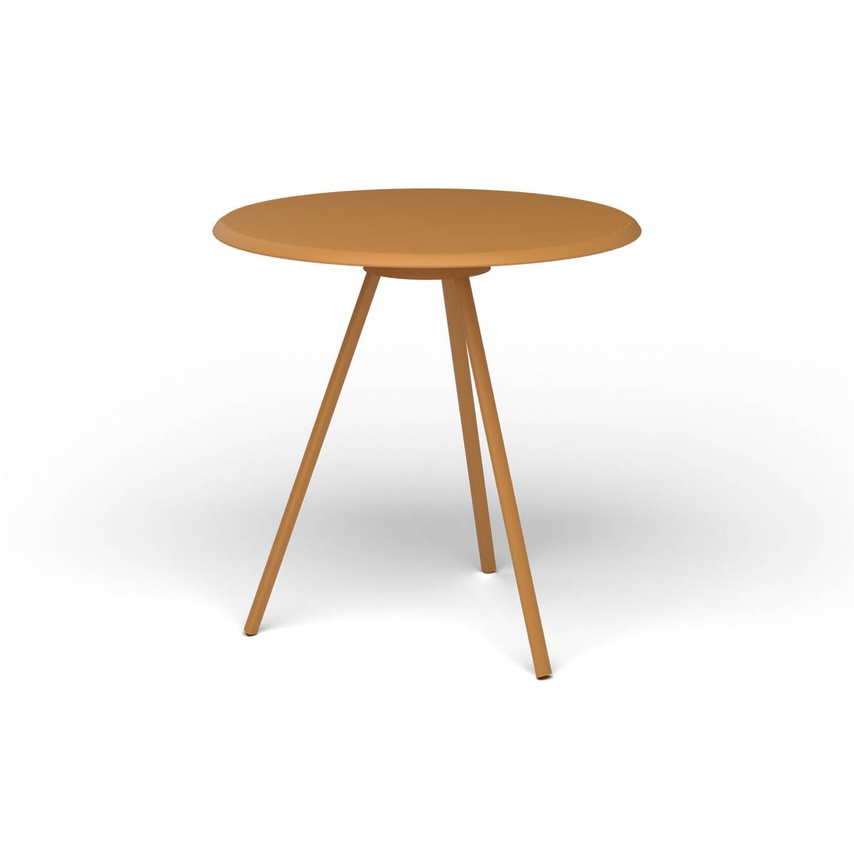 Zebra Tafel - Rond Ø 72 cm, gelakt aluminium, Mustard Yellow