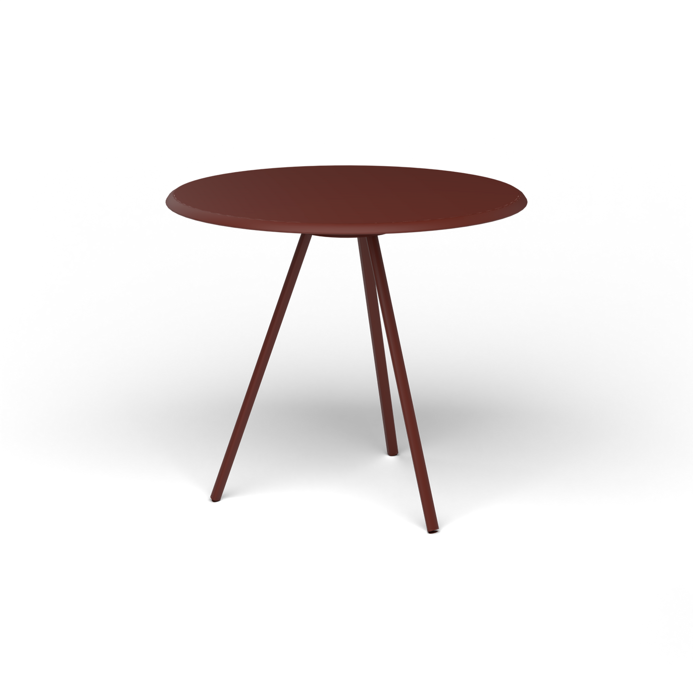 Zebra Tafel - Rond Ø 82 cm, gelakt aluminium, Chestnut Brown