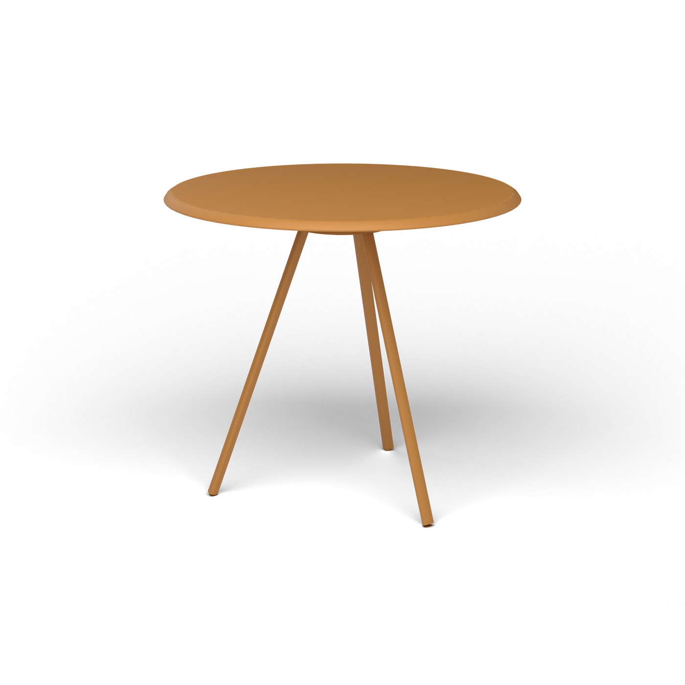 Zebra Tafel - Rond Ø 82 cm, gelakt aluminium, Mustard Yellow