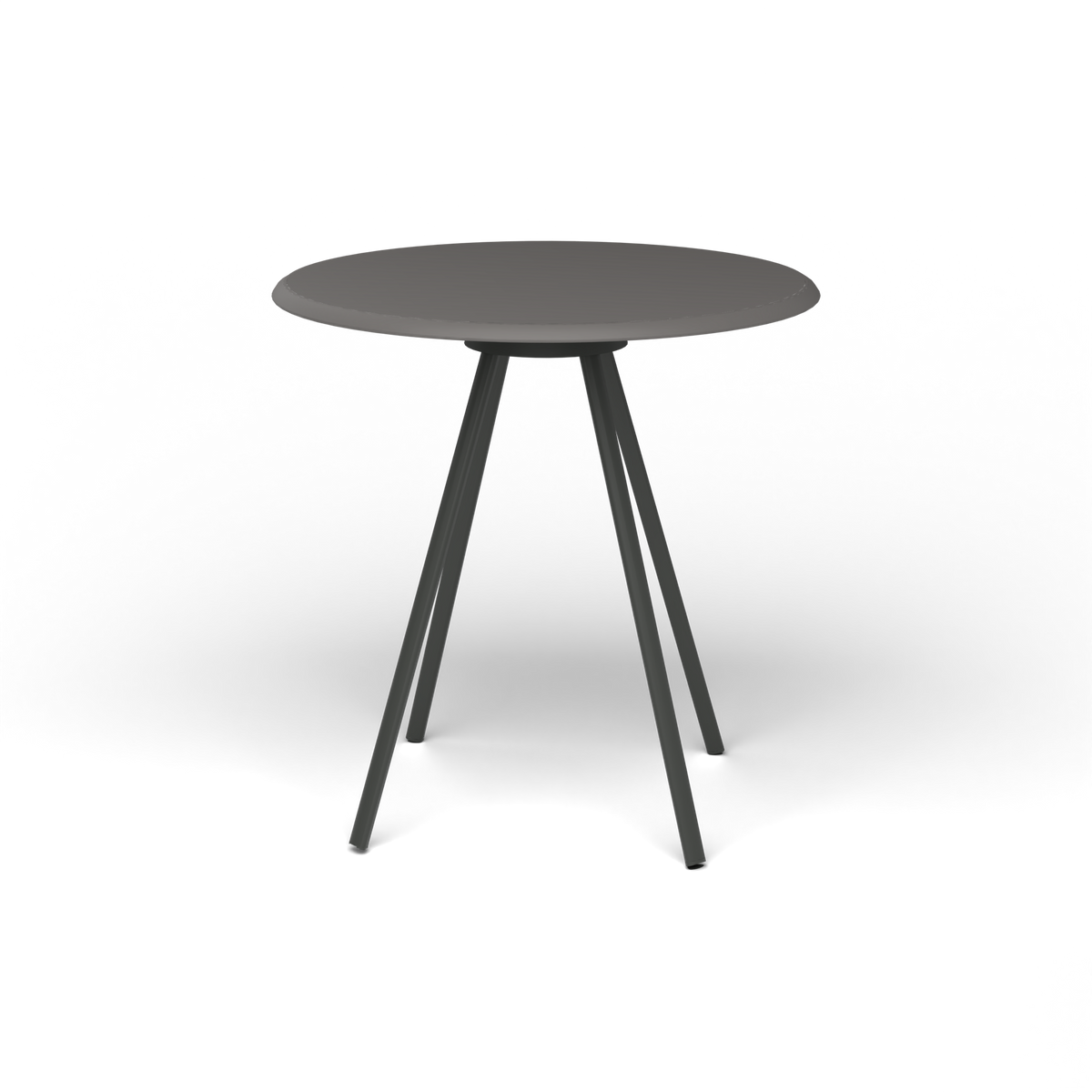 Zebra Tafel - Rond Ø 72 cm, speckled Anthracite, Metallic Grey